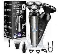 Electric Razor for Men, 2023 Men’s Electric Shavers Rotary Replacement/Waterproof/Rechargeable, Electric Shaver for Men Cordless Floating Head Replaceable Blades, Portable Travel Razor Idea Men Gift