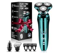 Electric Razor for Men,2024 Men’s Electric Shavers Rotary,LED Display 100% Waterproof Cordless Razor, Wet/Dry Shaving,Electric Shaver for Men Includes Nose Hair Trimmer Beard Trimmer Travel Shaver