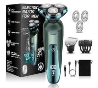 Electric Razor for Men,2024 Mens Electric Razors for Shaving face,LED Display/Waterproof/Rechargeable Electric Shaver for Men Includes Replacement Razor Blades,Travel Razor Idea Gift