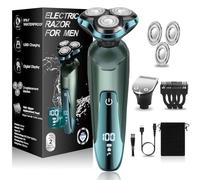 Electric Razor for Men,2024 Mens Electric Razors for Shaving face,LED Display/Waterproof/Rechargeable Electric Shaver for Men Includes Replacement Razor Blades,Travel Razor Idea Gift