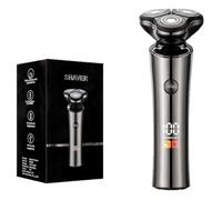 Electric Razor for Men Cordless: Wet/Dry Rotary Shaver IPX5 Waterproof - USB Fast Charging & Sensitive Skin Care - LED Display