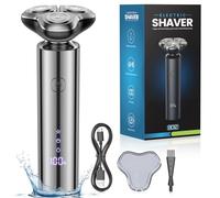 Electric Razor for Men,Electric Shavers for Men,3-Blade Rotary Shaving System,Waterproof Wet Dry Cordless Razor,Touch Switch,Type-C Fast Charging,Travel Lock,Digital Display,90+ Minutes Run Time