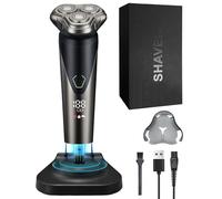 Electric Razor for Men Face, 4D Rotary Waterproof Electric Shaver for Men, LED Display & Safety Lock, Rechargeable via Charging Dock/USB, Premium Grooming Gift for Him, Fathers Day Gift