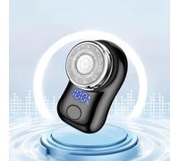 Electric Razor for Men, Mini Electric Shaver for Men Portable Beard Knife Type-C Charging Shavers Face Body Razor with Digital Power Display (Color : Blue)