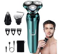 Electric Razor for Men Shavers for Men Electric Razor, 4 in 1 Dry Wet Waterproof Rotary Men's Face Shaver Razors, Cordless Face Shaver USB Rechargeable for Shaving Ideas Gift for Dad Husband