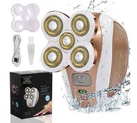 Electric-Razor-for-Women-Shaver Rechargeable Rotary Waterproof Painless Trimmer Cordless Hair Remover with Detachable Head Wet Dry Use for Womens Legs Face Lips Pubic Hairs Bikini Body