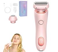 Electric Razor, on The Go Lady Shaver, 2-in-1 Wet and Dry, Gently Soothes, Slows Down Hair Growth, for Facial Face Lip Chin Underarm Legs (Pink)