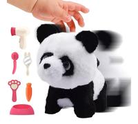 Electric Realistic Plush Panda, Crawling Panda Interactive Electronic Pet Plush Toy,with Sounds And Movements Animated Shaking Head giftss For Ages 3+ Kids Boys Girls Birthday Christmas Easter