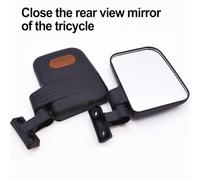 Electric Rearview Mirror - 1 Pair 360 Degree Rotatable Stainless Steel & ABS with Wide View Reflector for E-For Bike and Tricycle Safety