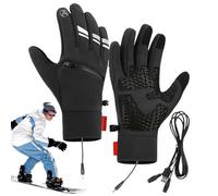 Electric Rechargeable Gloves - Cozy Driving Gloves, Electric Heated Gloves | Rechargeable Cold Weather Gloves, Touchscreen Compatible Gloves, Waterproof Snow Gloves for Outdoor Biker