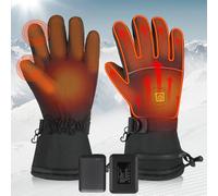 Electric Rechargeable Heated Gloves for Men Women with 3 Levels Heat & Last 8 Hours, Winter Touchscreen Waterproof Gloves for Outdoor (M)