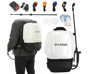 Electric Rechargeable Knapsack Pressure Sprayer 16L - Cordless 18V Lithium Battery Powered Backpack Garden Sprayer High Pressure Weed Killer, Fertiliser & Pesticide Sprayer for Farming & Lawn Care