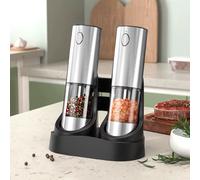 Electric Rechargeable Salt and Pepper Grinder with Adjustable Coarseness Refilla