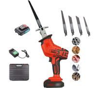 Electric Reciprocating Bone Saw - Portable Handheld Meat Cutter for Efficiently Cutting Frozen Meat, Bones, Bacon, and Pork with Saw Blades