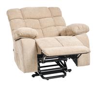 Electric Recliner Chair ARES with Footrest Fabric Beige