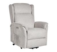 Electric Recliner Chair ELEGY Fabric Light Grey
