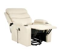 Electric Recliner Chair ETER Faux Leather Beige