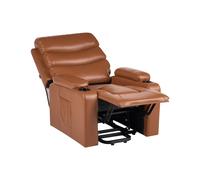 Electric Recliner Chair ETER Faux Leather Golden Brown