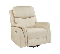 Beliani Electric Recliner Chair Glorie With Massage Faux Leather Beige