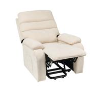 Beliani Electric Recliner Chair Rise With Footrest Fabric Light Beige