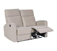 Electric Recliner Sofa 2 Seater VERDAL Velvet Beige