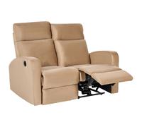Electric Recliner Sofa 2 Seater VERDAL Velvet Light Brown