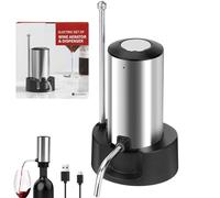 Electric Red Wine Decanter with Aerator, Wine Air Aerator, Stainless Steel, Rechargeable Lithium Battery, Type-C, Base, Wine Aerator Gifts for Women/Men/Her/Mum/Dad/Him/New Home,Christmas Presents