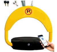 Electric Remote Control Parking Barrier, Car Park Lock 2 Remote and 2 Keys, 180° Anti-collision, for All Kinds of Parking Lots and Spaces