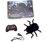 Electric Remote Control Wall Climbing Spider Black Realistic Spider Crawling Car for Practical Jokes Animal Toy Vehicle Gift for Kids