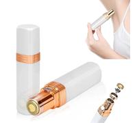 Electric Remover for Women, Cute Lipstick Shape Facial & Body Removal Machine, Epilator with Accessories, White