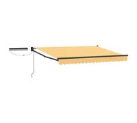 Electric Retractable Awning 100% Polyester and Aluminium Outdoor Shade vidaXL