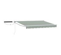 Electric Retractable Awning 100% Polyester and Aluminium Outdoor Shade vidaXL