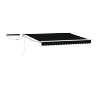 vidaXL Electric Retractable Awning Black and White 3 x 2.5 m