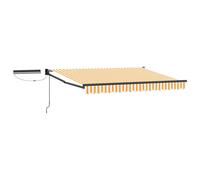 Electric Retractable Awning 100% Polyester and Aluminium Outdoor Shade vidaXL