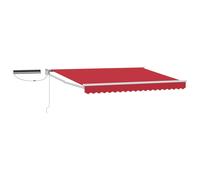 vidaXL Electric Retractable Awning Red and White 3 x 2.5 m