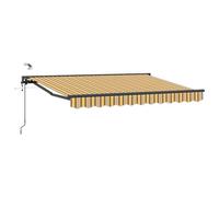 Electric Retractable Awning 2.5x2m Grey/Anthracite Modern Rectangular Design Weatherproof Sunshade for Garden & Patio Adjustable Canopy Outdoor Sun Protection