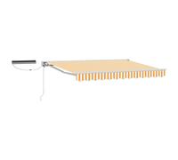 Electric Retractable Awning Polyester with PU coating Shade Solution vidaXL
