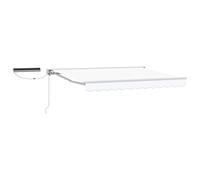 vidaXL Electric Retractable Awning White 3 x 2.5 m