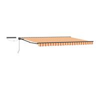 Electric Retractable Awning Polyester with PU coating Shade Solution vidaXL
