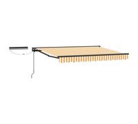 Electric Retractable Awning Polyester with PU coating Shade Solution vidaXL