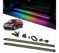 Electric Retractable LED Running Boards Compatible with Buick Enclave 2008-2017 Durable Auto Deploy Anti-Slip Power Side Steps (Double LED Strip)