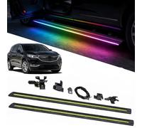 Electric Retractable LED Running Boards Compatible with Buick Enclave 2018-2024 Durable Auto Deploy Anti-Slip Power Side Steps (Double LED Strip)