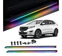 Electric Retractable LED Running Boards Compatible with Ford Edge 2015-2024 Durable Auto Deploy Anti-Slip Power Side Steps (Single LED Strip)