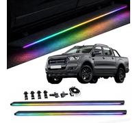 Electric Retractable LED Running Boards Compatible with Ford Ranger 2015-2022 Durable Auto Deploy Anti-Slip Power Side Steps (Single LED Strip)