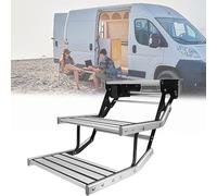 Electric Retractable RV Steps - 400lbs Capacity LED Lights Foldable Aluminum Alloy Non-Slip Surface Double Layer Design for Easy Access to Campers & Caravans