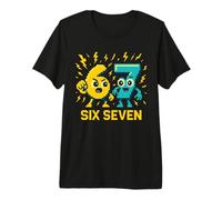 Electric Retro 6 7 Six Seven Meme 67 Funny Kids Gaming Premium T-Shirt