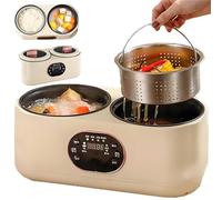 Electric Rice Cooker, 3.6L Hot Pot with Steamer, 24h Timer & 8-hour Keep Warm, 6 Cooking Modes, Multicooker for Dormitory Use
