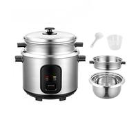 Electric Rice Cooker and Food Steamer with Non Stick 304 Stainless Steel Inner Pot Cook and Keep Warm Functions Includes Measuring Cup and Spoon 220-240V for Home Kitchen Cooking