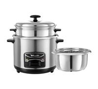 Electric Rice Cooker with Steamer, Stainless Steel Inner Pot, Intelligent Insulation, for Healthy Meals and Vegetables, Portable Design for 1-11 People