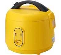 Electric Rice Cooker Yellow 2L Small Rice Cookers with Removable Non-Stick Rice Pot For Rice, Meat Or Porridge Cooking